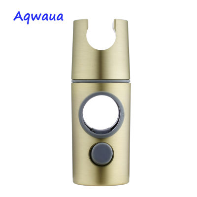 Aqwaua ขัดทองยึดมือถือหัวฝักบัว H Older สำหรับเลื่อนบาร์25มิลลิเมตรมุมความสูงปรับเครื่องพ่นสารเคมีผู้ถือห้องอาบน้ำฝักบัว