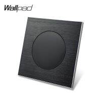 Wallpad L6 Black Aluminum 1 Gang 3x3 Blank Decorative Cover