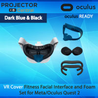 VR Cover Facial Interface and Foam Replacement Set for Oculus Quest 2 - Accessories (dark grey &amp; black or dark blue &amp; black) - Accessories