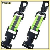 VERMILL 2PCS ไนลอนทำจากไนลอน ที่ใส่ถุงมือ สีเขียวอ่อน ถุงมือทำงานนักผจญเพลิง ทนทานต่อการใช้งาน สายรัดถุงมือ ถุงมือสำหรับสวม