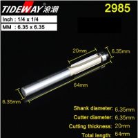 【☑Fast Delivery☑】 chenguang Tideway 1/4 "ก้านขอบสีแดงบิตเราเตอร์สำหรับเครื่องตัดแต่งไม้กับแบริ่งเครื่องมืองานไม้เครื่องตัดเครื่องมือบด