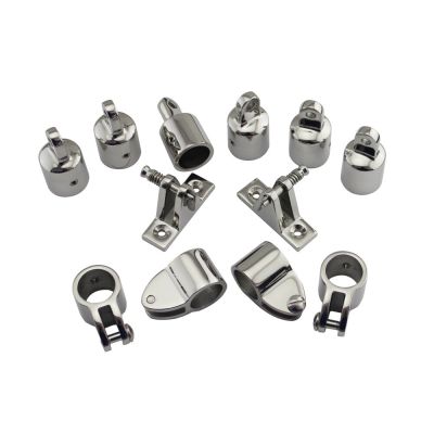 3 Bow Bimini Top Boat Stainless Steel Fittings Marine Hardware Set - 12 piece set of SS316 7/8"(22mm) 1"(25mm) Accessories