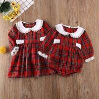 【cw】 2020 BabyAutumn Clothing Xmas Toddler BabyChristmas RomperBodysuitOutfit Sister Matching Clothes