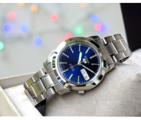 SEIKO 5 Automatic รุ่น SNKE51K1 นาฬิกาข้อมือผู้ชาย สายสแตนเลส หน้าปัดสีน้ำเงิน - มั่นใจ ของแท้ 100% ประกันสินค้า1 ปี