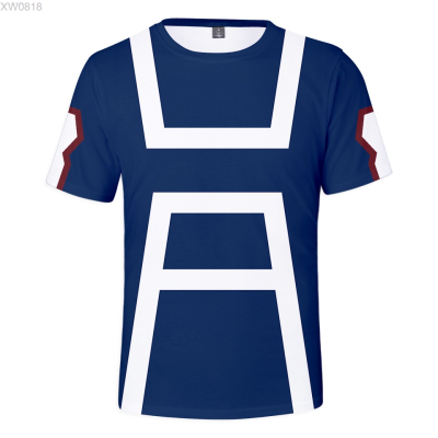 Style (สต็อกเพียงพอ) School College Boku no Hero Acadia Childrens T-Shirt Top My Hero Academia Mens T-Shirt Midoriya Izuku 3D Print T-Shirt คุณภาพสูง size:S-5XL