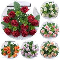 【YF】◕◘  Heads Artificial Eucalyptus Silk Flowers for Wedding Furnishing Ornament  Plastic Decoration Bouquet