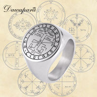 Dawapara Viking Rings For Men Talisman Key Of Solomon Amulet Punk Ring เครื่องประดับสแตนเลส