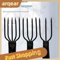 ARQEAR529453 เหล็กไร้สนิม ตกปลาหอกฉมวกส้อม สีดำสีดำ คมคมคม Fshing Fork 2023 อุปกรณ์จับปลา ส้อมกิ๊กหอกหนามปลา ทนทานและทนทาน