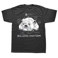 Cute English Bulldog Anatomy Dog Biology T Shirts Graphic Cotton Streetwear Short Sleeve Birthday Gifts Summer Style T shirt XS-6XL