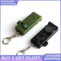 1pc 4 In 1 Portable Outdoor Survival Whistle Multifunctional High Decibel Compass Tender Magnifying Glass Flashlight Whistle Survival kits