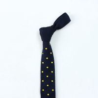 Fashion Knit Tie Black Gray Slim Necktie 6cm Meave Flat Head Neck Ties for Men Casual Business Wedding Skinny Cravat