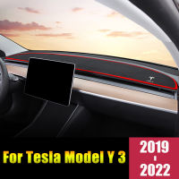 For Tesla Model Y   Model 3 2019   Car Dashboard Cover Mats Avoid Light Pads Anti-UV Case Carpets Accessories