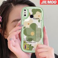 เคส JIUMOO สำหรับ Infinix Smart 4เคส X653 4C อัจฉริยะเคสลายดอกไม้แฟชั่นลายการ์ตูนสร้างสรรค์เป็นลอนเคสโทรศัพท์แบบใสเคสนิ่มโปร่งใสป้องกันเลนส์กล้องซิลิโคนกล่องกันกระแทก