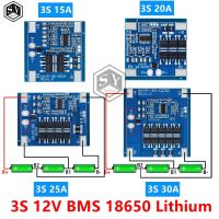 3S 12V 15A / 20A BMS แบตเตอรี่ลิเธียม18650แผ่นป้องกัน11.1V 12.6V ป้องกันการชาร์จมากเกินไปพร้อมการควบคุมสมดุลและอุณหภูมิ