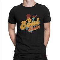 Men 70s Style For Black Music Lovers T Shirts Soul Train Cotton Tops Novelty Short Sleeve Round Collar Tees Summer T-Shirt 4XL 5XL 6XL