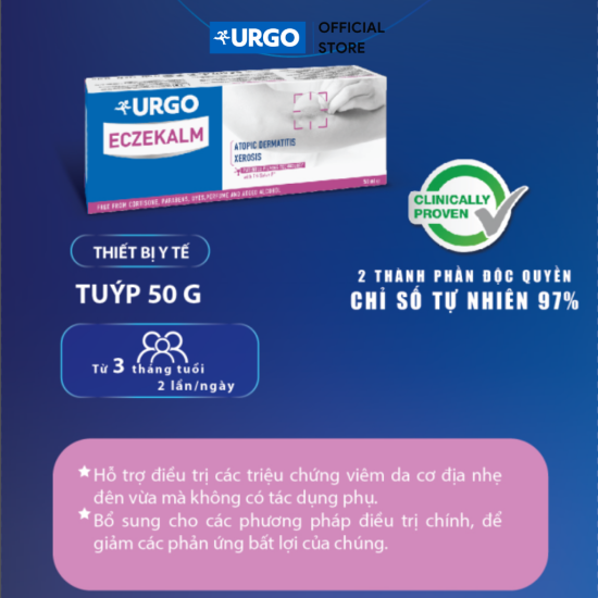 1 hộp sản phẩm hỗ trợ giảm viêm da và chứng khô da urgo eczekalmtặng 1 hộp - ảnh sản phẩm 4