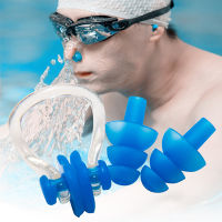 Yoomee Swimming Nose Clip Earplugs Set Waterproof Swimming Nose Clip Soft Silicone Ear Plugs Surf Diving Swimming Pool Accessories