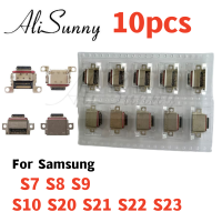 AliSunny 10ชิ้นพอร์ต USB D Ock เชื่อมต่อสำหรับ S Amsung G Alaxy S10 S22 S21บวก S10E S20หมายเหตุ10อัลตร้า S9 S7ชาร์จเสียบชิ้นส่วน