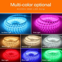 220V LED Strip 2835 High Safety High Brightness Flexible LED Light Ice Blue Pink Red Green Blue IP67 Waterproof LED Strip Light.