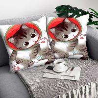 Funny Cute Cat Cushion Cover Cartoon Pillow Cover Sofa Home Decor Pillow Cover Polyester Pillow Case