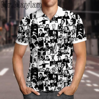 Summer  the King Elvis Presley Polo Shirt 3d Rock Shirts Men Summer Short Sleeve Shirt Men Shirts 2023 Oversized 5xl Chemise Homme A0134 2023 new polo shirt