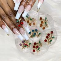 3D Nail Art Decorations Cherry Heart Luxury Charm Nail Parts Kawaii Cat Crystal Rhinestones Diamond Glitter Manicure Accessories
