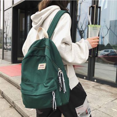 Japanese Retro Style Plain Backpack Backpack Canvas Student Bag Casual Outdoor Backpack