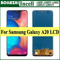 6.4Incell For Samsung Galaxy A20 A205 SM-A205F LCD Display Touch Screen Digitizer Replacement for Samsung A20 A205 A205F Frame Projector Screens