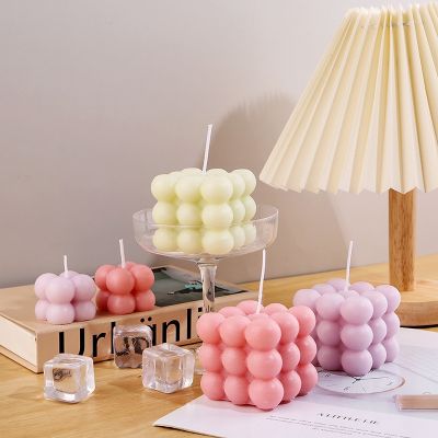Ins rubiks cube aromatherapy candles home residence decoration pictures furnishing articles soy wax scented candle holiday gift