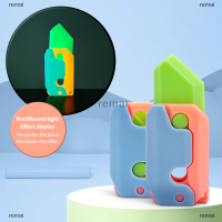 remai 3D การพิมพ์กระโดดด้วยแรงโน้มถ่วงมีดหัวไชเท้าขนาดเล็กส่องสว่างแบบจำลองขนาดเล็กรางวัลนักเรียนจี้บีบอัดของเล่นการเรียนรู้ของเด็ก