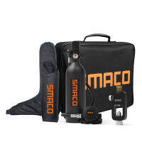 Smaco S400PLUS 1L Scuba Diving Cylinder Mini Oxygen Tank ถังอ็อกซิเจนใช้งานได้ 15-20 นาที เวลาที่กําหนดจะแตกต่างกันไปในแต่ละบุคคล