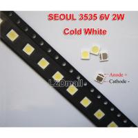 100 ชิ้นโซล 3535 SMD LED 6 โวลต์ 2 วัตต์เย็นสีขาว LED TV แสงไฟไดโอดเปล่งแสง LED ลูกปัดสำหรับแอลซีดีทีวีซ่อม