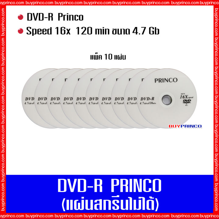 แผ่นดีวีดี-พริงโก้-dvd-r-princo-10-แผ่น