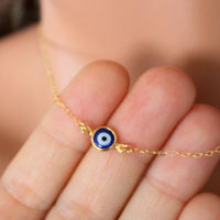 23 Styles Minimalist Turkish Evil Eye Thin Pendant Necklaces For Women Blue Eye Clavicle Chain Choker Necklace Jewelry Gifts