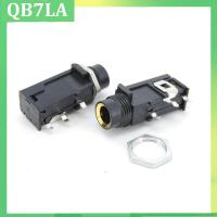 QB7LA Shop 6.35mm 3pin power Socket PCB Panel Female Mount Audio Jack Speaker Connector cable Adapter 1/4 Inch 6.5 Mono plug Microphone