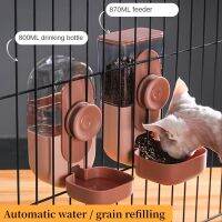 Automatic Pet Bowls Cage Hanging Feeder Pet Water Bottle Food Container Dispenser Bowl For Puppy Cats Rabbit Pet Feeding Product