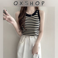 QXshop ลายๆ ริ้วๆ ? New fashion?บรรยากาศแบบนี้คงเหมาะกับเสื้อแฟชั่น เสื้อแขนกุดสวยๆ ใส่สบายสามารถใส่ได้ทุกวัน  ย้ำ !!