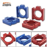 For Honda Motorcycle CNC Rear Flat Fork Spindle Chain Adjuster Axle Blocks CRF250R 450R CRF250X 450X Dirt Bike Accessories