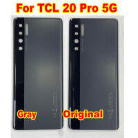 LTPro ฝาหลัง Bateri Perumahan Pintu Belakang Kes untuk TCL 20 Pro 5G T810H Penutup Efon dengan Kamera Kaca