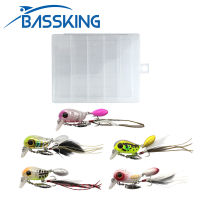 BASSKING Fishing Lures Kit 5Pcs Crank Bait with Tackle Box Floating Wobblers Artificial Hard Bait Set 3D Eyespesca Bass Tackle