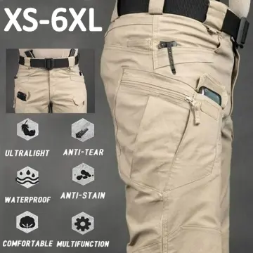 Shop Cargo Pants Black Multi Pocket online | Lazada.com.ph