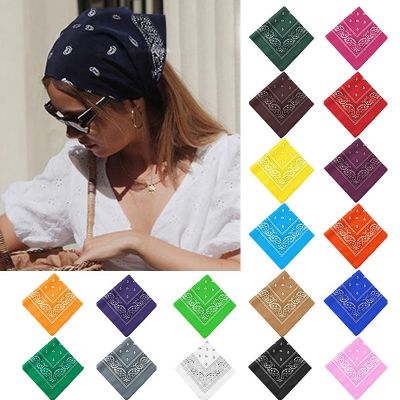 【YF】 Bohemian Printing Soft Bandana Hair Bands For Women Girls Kids Unisex Accessories Fashion Square Turban Scarf Headwear