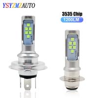 [ANYA Auto Parts] H6 H4 P15D BA20D หลอดไฟหน้ารถมอเตอร์ไซค์ LED 12SMD 1200Lm 3535 H6M รถจักรยานยนต์สกูตเตอร์รถ ATV สีขาวสีเหลืองสีฟ้าไฟตัดหมอก