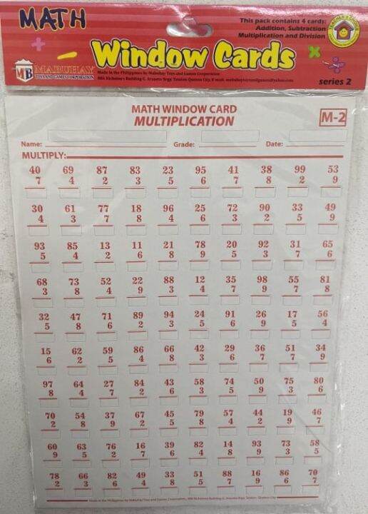 Math Window Cards (Series 2) | Lazada PH