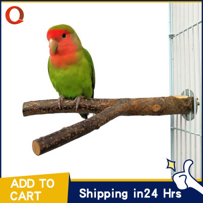 15cm Pet Parrot Raw Wood Branch Hanging Wooden Bird Natural Tree Branch Perch Stand