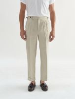 The Rimm Linen Classic Trousers - กางเกงเอวสูง กางเกงผ้าลินิน กางเกงมีจีบ sartorial กางเกงผู้ชาย