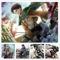 WTQ Attack On Titan โปสเตอร์อะนิเมะญี่ปุ่น Retro โปสเตอร์ภาพวาดผ้าใบอะนิเมะโปสเตอร์ Wall Decor Wall Art ภาพตกแต่งบ้าน New