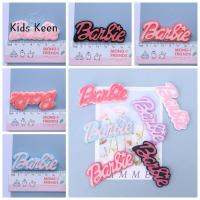 HOTOMI 5ชิ้นวัสดุทำเอง DIY  Barbie Barbie การ์ดจดหมายสองสีตัวอักษรภาษาอังกฤษเคสโทรศัพท์เรซิ่นของเล่นทำมือวัสดุแบบทำมือ