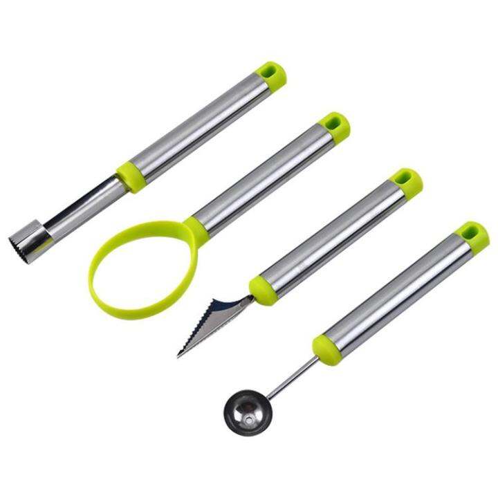 4 In 1 Stainless Steel Melon Baller Seed Remover, SS Scoop, स्टेनलेस