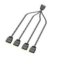 1-to-4 ARGB Splitter Cable Support 5V RGB 3-pin LED Sync- Cable ARGB HUB 33CM